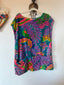 60s Vintage Rare Handmade Psychedelic Terry Cloth Beach Set | Tropical Butterfly Cover Up & Bikini Bottoms