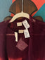 80s Vintage Rare Krizia Burgundy Mohair Sheer Knit Camisole and Cardigan Two Piece Set