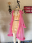 90s Vintage La Perla Sheer Mesh Ruched Slip | Apricot Lace Lingerie Mini Dress y2k