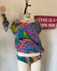 60s Vintage Rare Handmade Psychedelic Terry Cloth Beach Set | Tropical Butterfly Cover Up & Bikini Bottoms