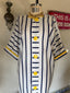80s Vintage Neiman Marcus Nautical Stripe Caftan | Oversized Resort Tunic Dress