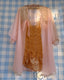 60s Vintage Gossard Artemis Sheer Pink Peignoir Robe | Chiffon Nylon Boudoir Duster