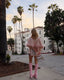 60s Vintage Floral Chiffon Marabou Boudoir Cape