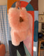90s Vintage Mongolian Fur Coat | Blush Pink Curly Lamb Jacket