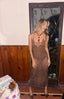90s Vintage Plein Sud Jeans Leopard Print Sheer Maxi | y2k French Designer Slip Dress