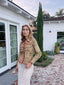 70s Vintage Rare Roberto Cavalli Attributted Peplum Crop Jacket Victorian Lady Print Painted Leather