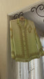 90s Vintage ESCADA Lime Silk Baroque Blouse