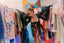 90s Vintage Rare Handmade Neo Victorian Mesh & Leather Balloon Sleeve Jacket