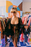 90s Vintage Rare Handmade Neo Victorian Mesh & Leather Balloon Sleeve Jacket