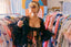 90s Vintage Rare Handmade Neo Victorian Mesh & Leather Balloon Sleeve Jacket