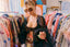 90s Vintage Rare Handmade Neo Victorian Mesh & Leather Balloon Sleeve Jacket